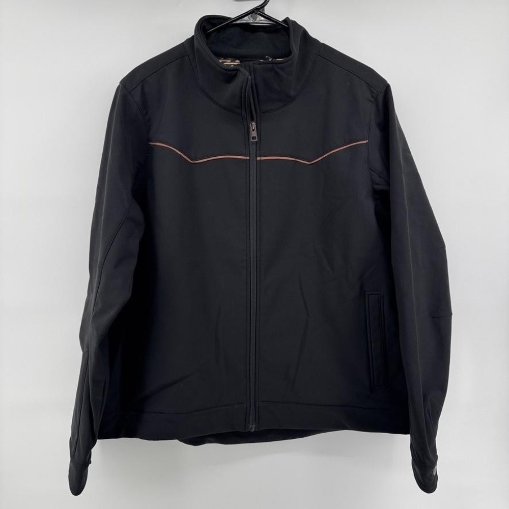 Cinch Jacket Mens 2XL Black Softshell Full Zip Western Lined Aztec Windbreaker